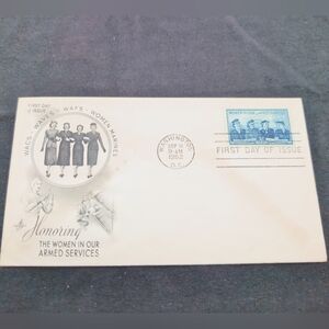 1952  First Day Cover Honoring Women in Armed Services